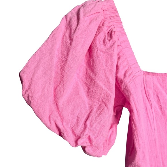 SNDYS Revolve Tuscany Dress in Bubblegum Puff Sleeves Size Small - Picture 5 of 7